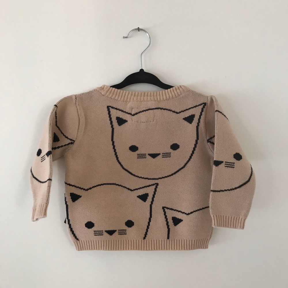 HuxBaby || Cotton Knit Cat Jumper Sweater - Picture 4 of 6